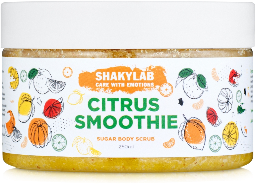 Сахарный скраб для тела «Citrus Smoothie» - SHAKYLAB Sugar Natural Body Scrub — фото N2