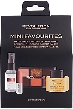 Набір - Makeup Revolution Mini Favourites (f/spr/30ml + eyeshadow/4.2g + powder/10g + lipgloss/2.2ml) — фото N2