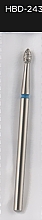 Парфумерія, косметика Фреза алмазна, куля, L-4 мм, 2,1 мм, синя - Head The Beauty Tools