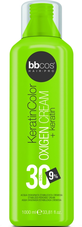Окислитель кремообразный 9 % - BBcos Keratin Color Oxigen Cream 30 Vol — фото N3
