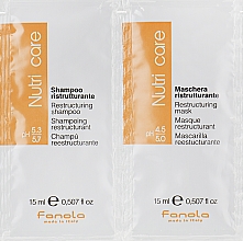 Набір пробників для сухого волосся - Fanola Nutry Care Restructuring (sh/15ml + msk/15ml) — фото N1