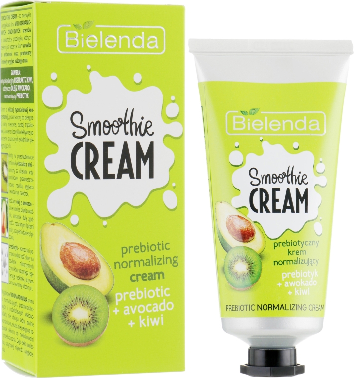 Крем нормализирующий для лица "Авокадо и киви" - Bielenda Smoothie Cream Avocado And Kiwi 
