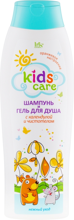 Детский шампунь и гель для душа с календулой и чистотелом - Iris Cosmetic Kids Care