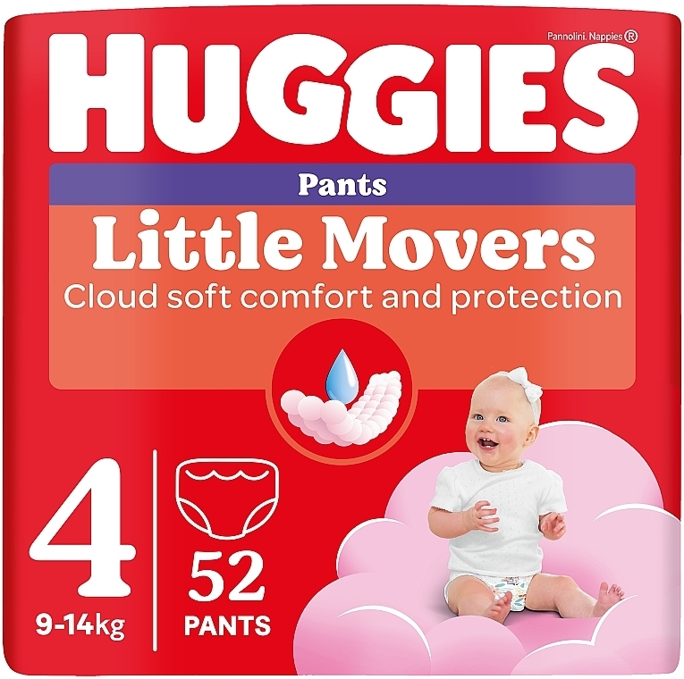 Трусики-подгузники Pants 4 Girl, 9-14 кг, 52 шт - Huggies