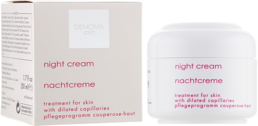 Ночной крем для кожи склонной к куперозу - Denova Pro Cream