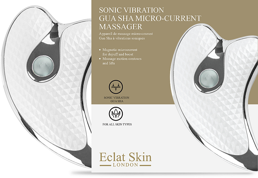 Микротоковый массажер - Eclat Skin London Sonic Vibration Gua Sha Micro-current Massager — фото N1
