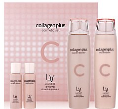 Духи, Парфюмерия, косметика Набор - Lacvert Collagen Plus Cosmetic Set (lot/220ml + Lot/25ml + emulsion/220ml + emulsion/25ml)