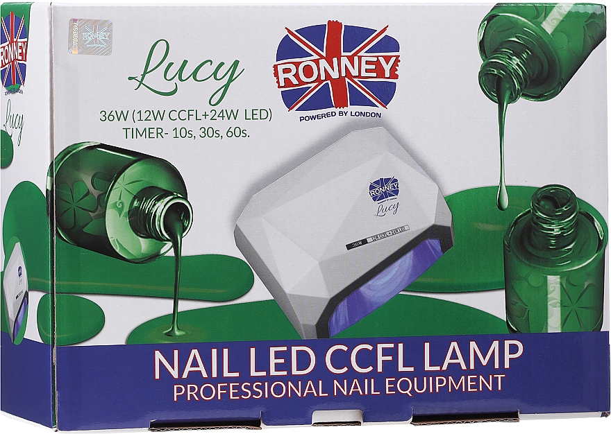 Лампа CCFL+LED, золотистая - Ronney Profesional Lucy CCFL + LED 36W (GY-LCL-021) Lamp — фото N2