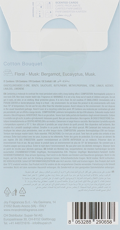 Набор - Mr&Mrs Fragrance Tags Mr. Drawers Set № 81 Cotton Bouquet (3 x tags) — фото N5