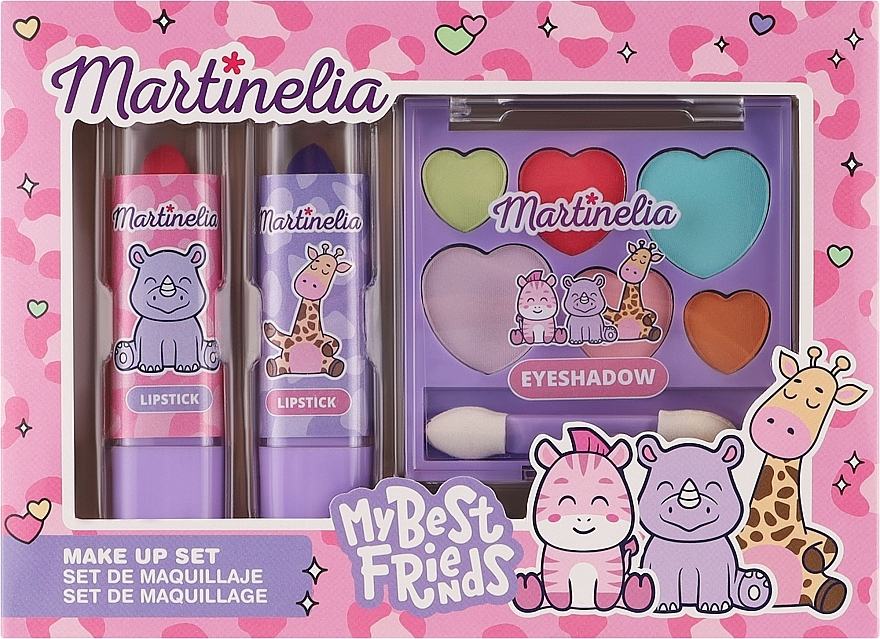 Набор для макияжа - Martinelia My Best Friend Makeup Set (lip/stick/2 pcs + eye/shadow/1 pcs) — фото N1