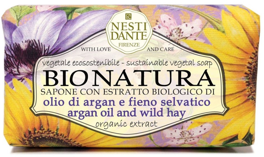 Мыло "Масло аргании и альпийские травы" - Nesti Dante Bionatura Argan Oil & Hay Soap — фото N1