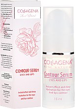 Парфумерія, косметика Колагенова сироватка для очей і губ - Collagena Rose Natural Contour Serum