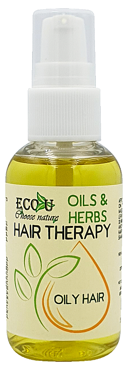 Средство для жирной кожи головы - Eco U Hair Therapy Oils & Herbs Oily Hair — фото N1