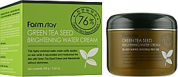 Освітлювальний крем з зеленим чаєм - FarmStay Green Tea Seed Whitening Water Cream — фото N2
