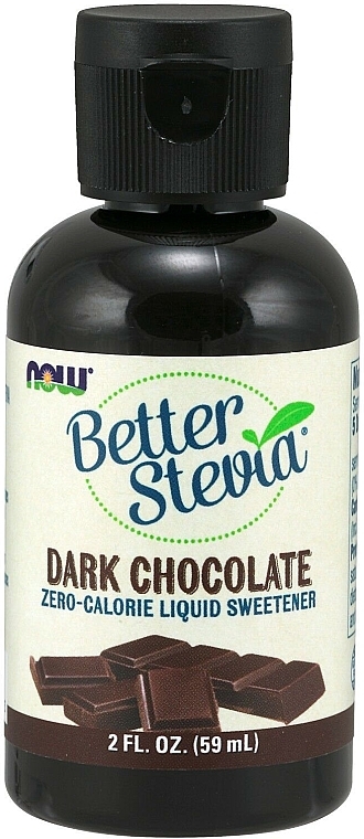 Підсолоджувач зі стевії "Темний шоколад" - Now Foods Better Stevia Liquid Dark Chocolate — фото N1