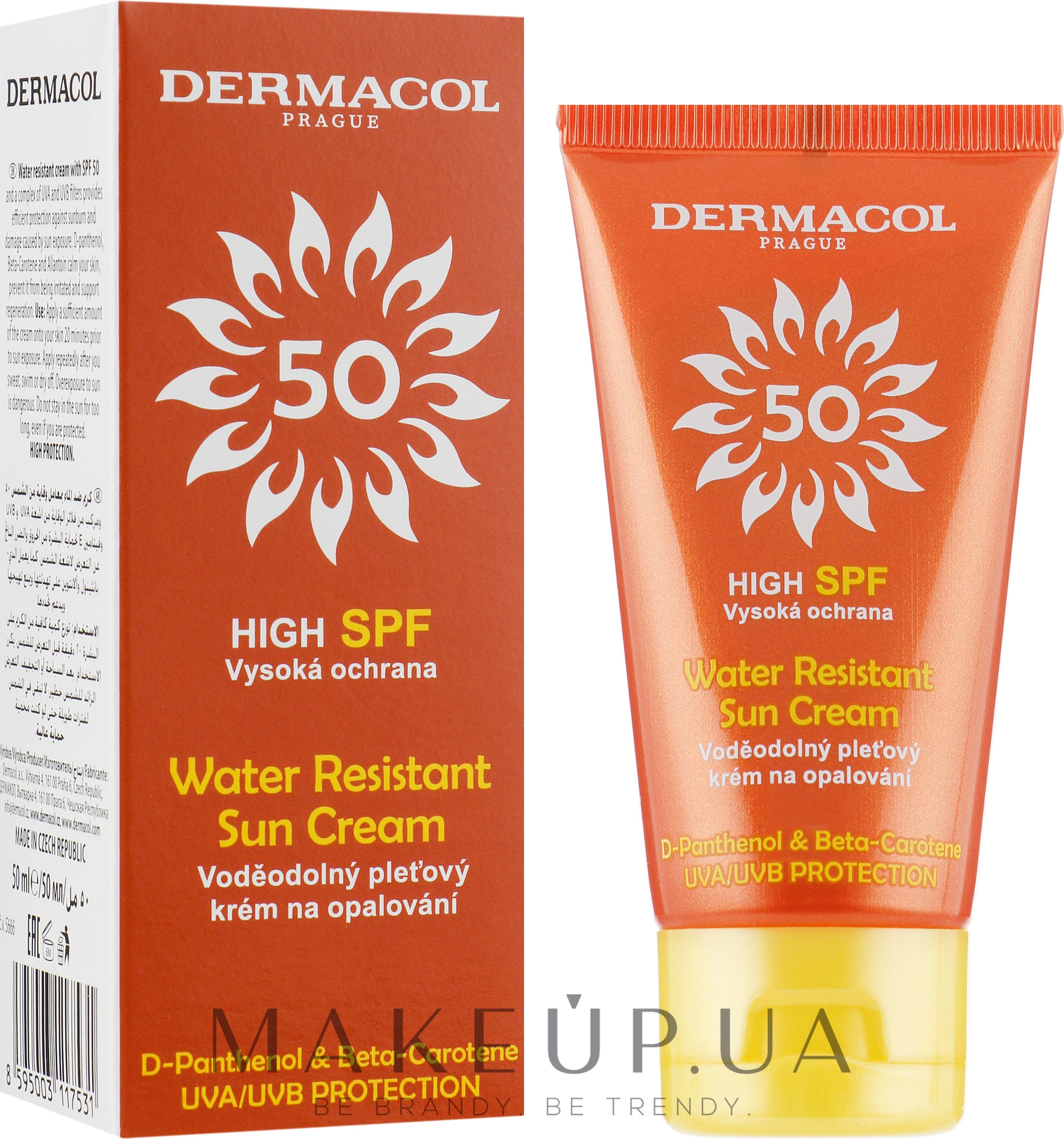 Водостійкий сонцезахисний крем - Dermacol Sun Water Resistant Cream SPF50 — фото 50ml