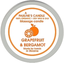 Парфумерія, косметика Масажна свічка "Грейпфрут і бергамот" - Pauline's Candle Grapefruit & Bergamot Manicure & Massage Candle