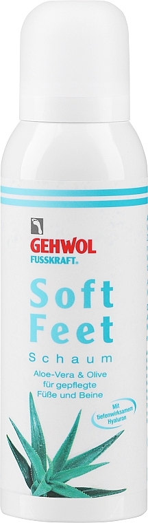 Пенка с гиалуроновой кислотой "Алоэ вера и масло оливы" - Gehwol Fusskraft Soft Feet Foam  — фото N1