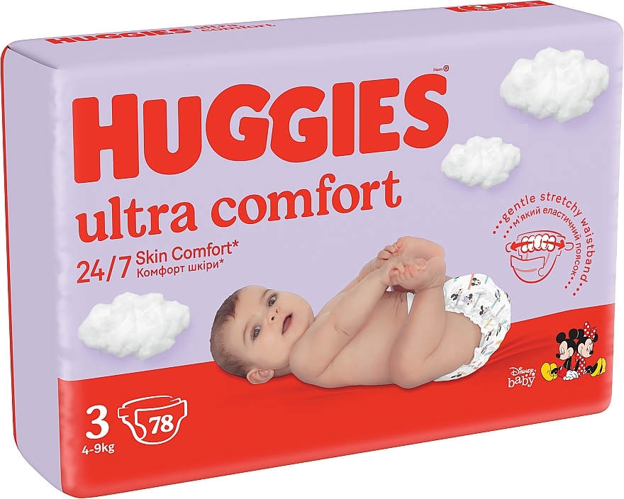 Підгузки Ultra Comfort 3 (4-9 кг) Mega, 78 шт. - Huggies — фото N2