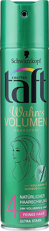 Лак для волосся "Сила об'єму", надсильна фіксація - Taft — фото N3