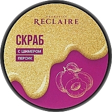 Парфумерія, косметика Сяйний скраб для тіла з шимером "Персик" - Reclaire Cosmetics