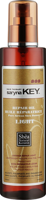 Відновлювальне масло ши, полегшена формула - Saryna Key Damage Repair Oil Pure African Shea Butter Light — фото N4