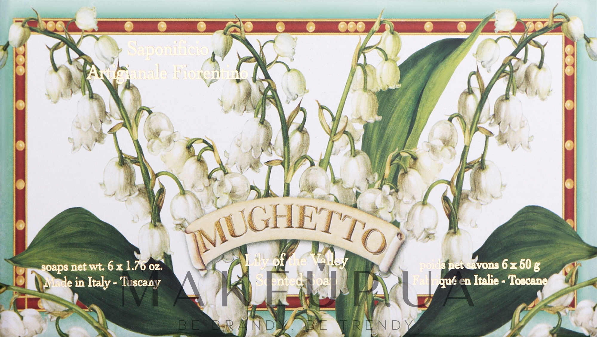 Набор мыла туалетного с натуральными компонентами "Ландыш" - Saponificio Artigianale Fiorentino Lily Of The Valley — фото 6x50g