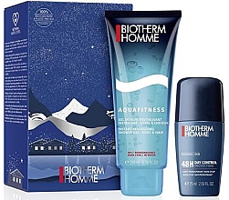 Парфумерія, косметика Набір - Biotherm Homme Aquafitness Kit (deo/75ml + sh/gel/200ml)