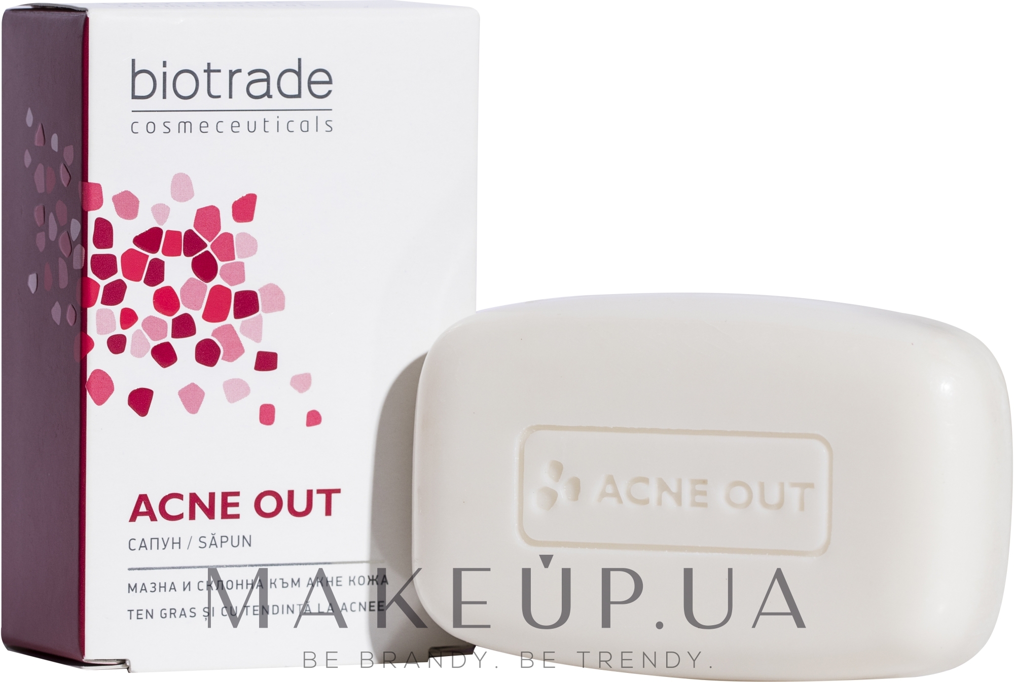 Натуральное мыло для жирной и проблемной кожи лица и тела - Biotrade Acne Out Soap — фото 100g