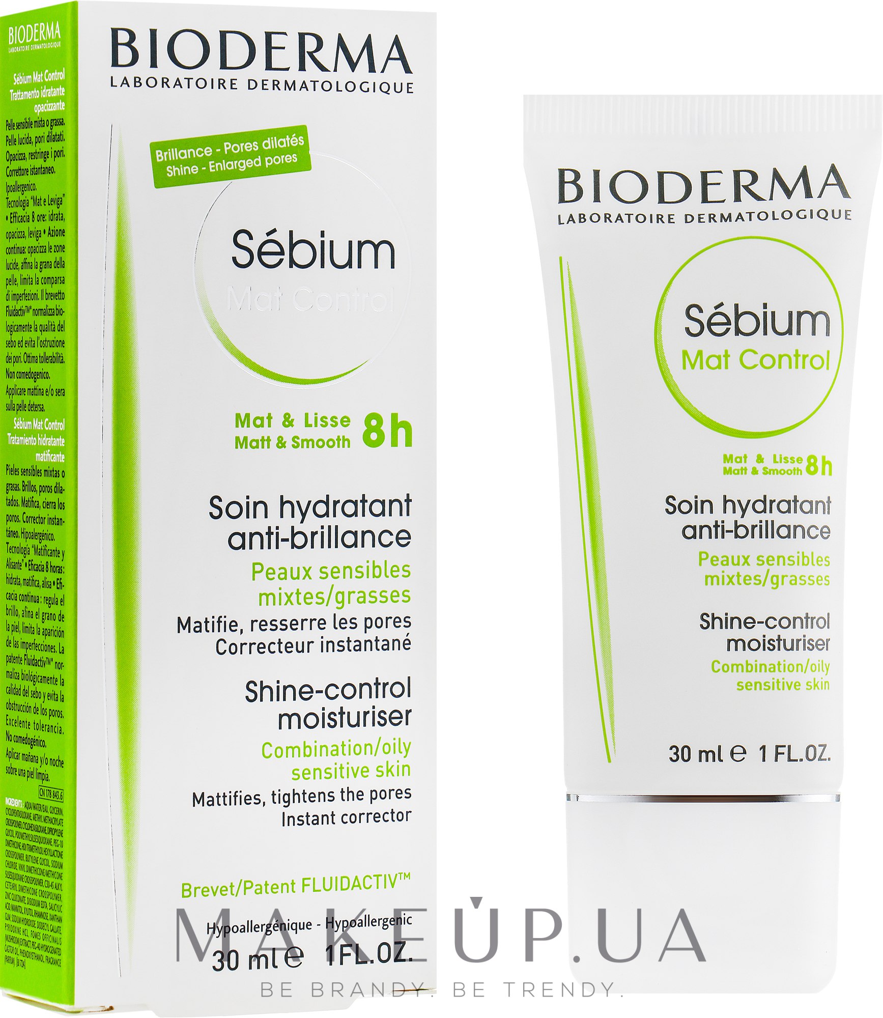Матуючий крем для обличчя - Bioderma Sebium Mat Control — фото 30ml
