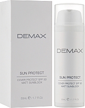 Сонцезахисний крем для обличчя - Demax Sun Protect Cover Protect Matt Sunblock SPF 50 — фото N2