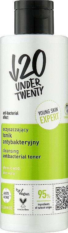 Очищающий антибактериальный тоник для лица - Under Twenty Anti! Acne Cleansing Antibacterial Toner — фото N1