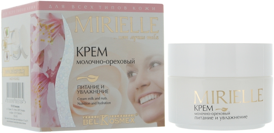 Крем для лица молочно-ореховый питание и увлажнение - BelKosmex Mirielle Cream