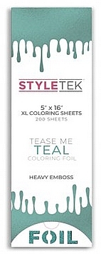 Фольга для волос, 5x16, зеленая, 200 штук - StyleTek — фото N1