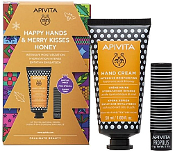 Парфумерія, косметика Набір - Apivita Happy Hands & Merry Kisses Honey (h/cr/50ml + lip/4.4g)