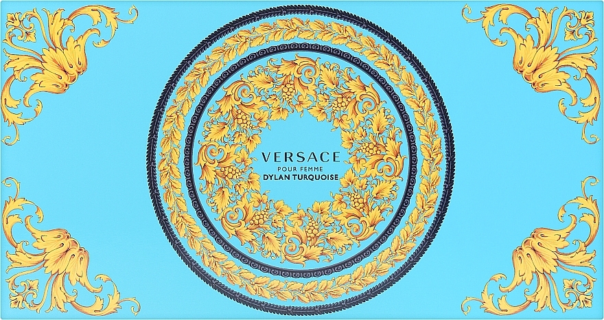 Versace Dylan Turquoise pour Femme - Набор (edt/100ml + b/lot/100ml + sh/gel/100ml + bag) — фото N1