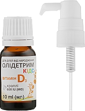 Диетическая добавка "Витамин D3, Кидс", 600 ME в каплях, 10 мл - Олидетрим  — фото N1