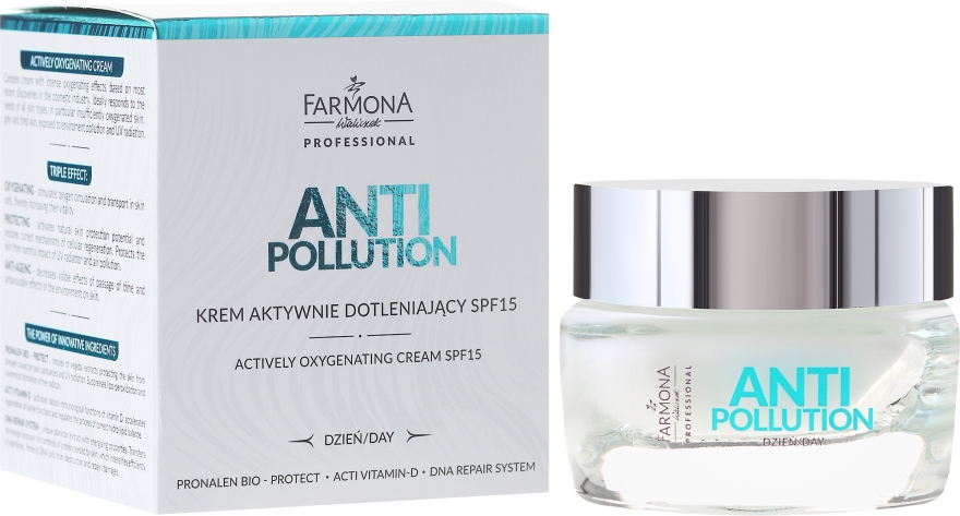 Дневной крем для лица - Farmona Professional Anti Pollution Actively Oxygenating Cream SPF15