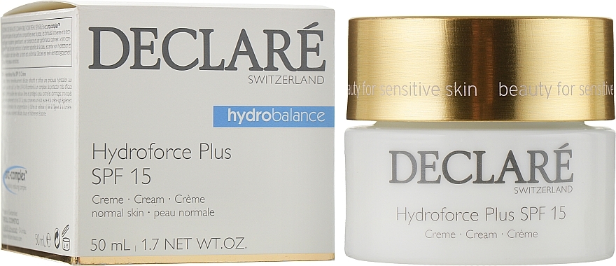 Ультраувлажняющий дневной крем c SPF 15 - Declare Hydroforce Plus SPF 15 Cream (тестер) — фото N2