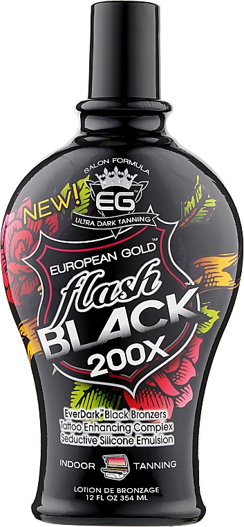 Крем-бронзант для загара в солярии - European Gold Flash Black 200X