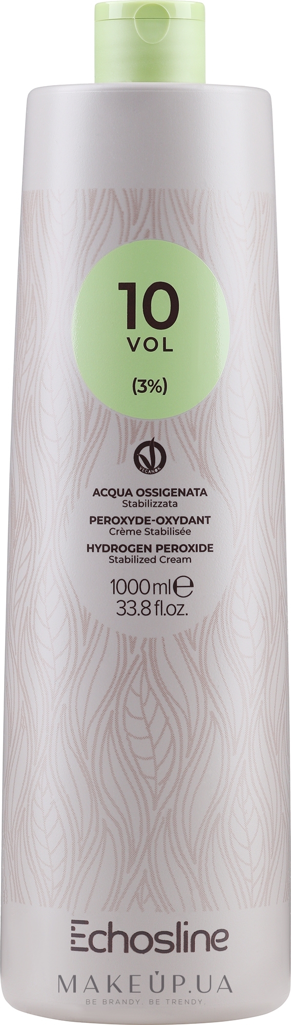 Крем-окислювач - Echosline Hydrogen Peroxide Stabilized Cream 10 vol (3%) — фото 1000ml