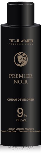 Крем-проявитель 9% - T-LAB Professional Premier Noir Cream Developer 30 vol. 9% — фото 150ml