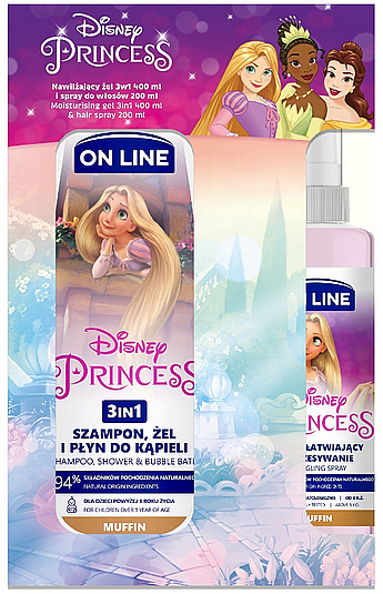 Набор - On Line Kids Disney Princess (shamp/400ml + spray/200ml)