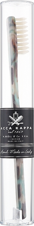 Зубная щетка - Acca Kappa Medium Pure White Bristle Toothbrush Havana & Green — фото N1