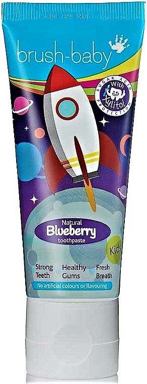 Дитяча зубна паста «Rocket Blueberry», 3-6 років - Brush-Baby Toothpaste — фото N1
