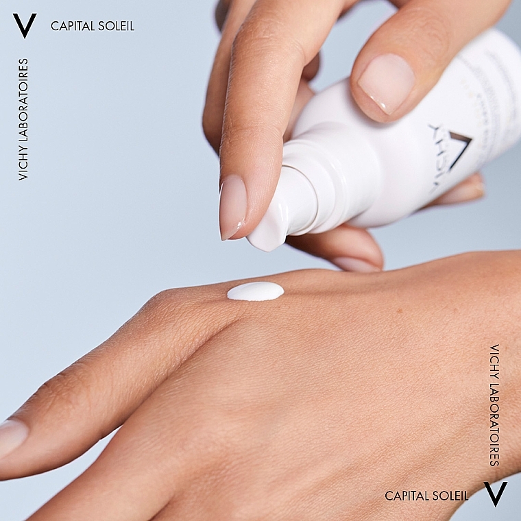 Солнцезащитный невесомый флюид против признаков фотостарения кожи лица, SPF 50+ - Vichy Capital Soleil UV-Age Daily — фото N7