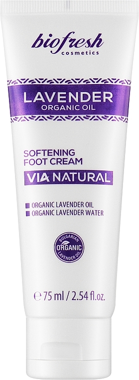 Смягчающий крем для ног - BioFresh Lavender Organic Oil Softening Foot Cream — фото N1