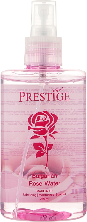 Болгарская розовая вода - Vip's Prestige Rose & Pearl Bulgarian Rose Water Pump (флакон с дозатором) — фото N1