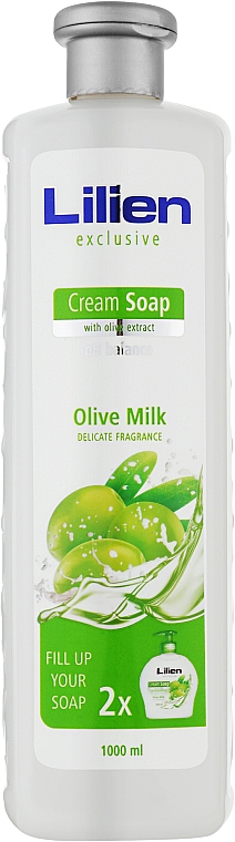 Жидкое крем-мыло "Оливковое молочко" - Lilien Olive Milk Cream Soap (сменный блок) — фото N1