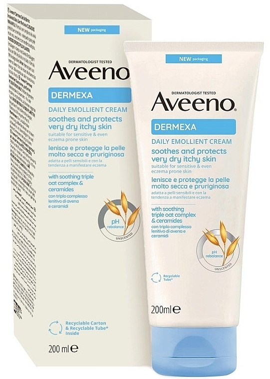 Щоденний пом'якшувальний крем для тіла - Aveeno Dermexa Daily Emollient Cream — фото N2